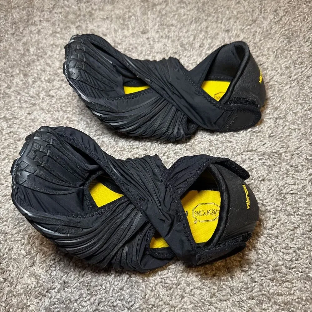 Vibram Furoshiki Wrapping Shoe Unisex 7.5-8 Medium Black EU40-41 Minimalist Yoga